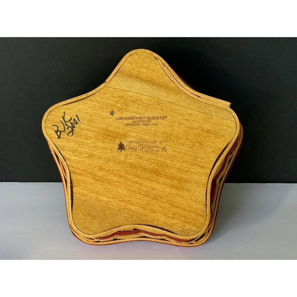 NEW Longaberger Tree Trimming 2001 Twinkle Twinkle Basket Set SIGNED Liner/Charm